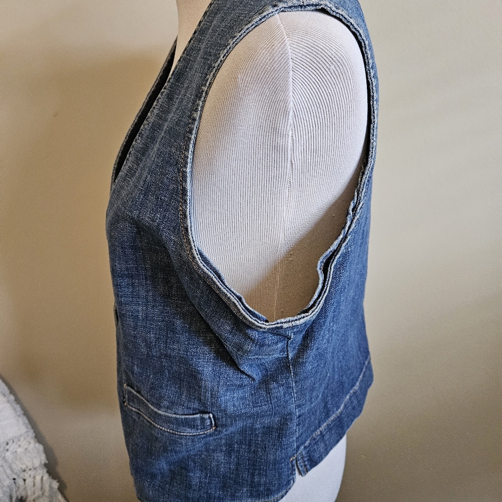 London Denim Button-Up Vest Size XL - Picture 13 of 14